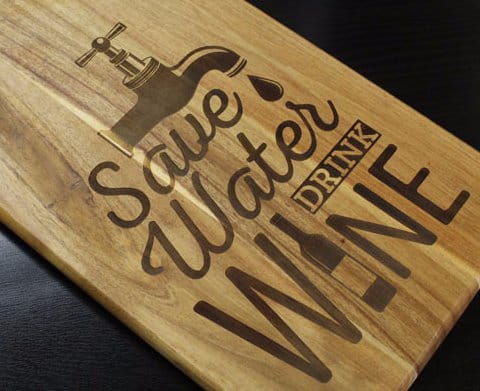 Deska - Save water, drink wine