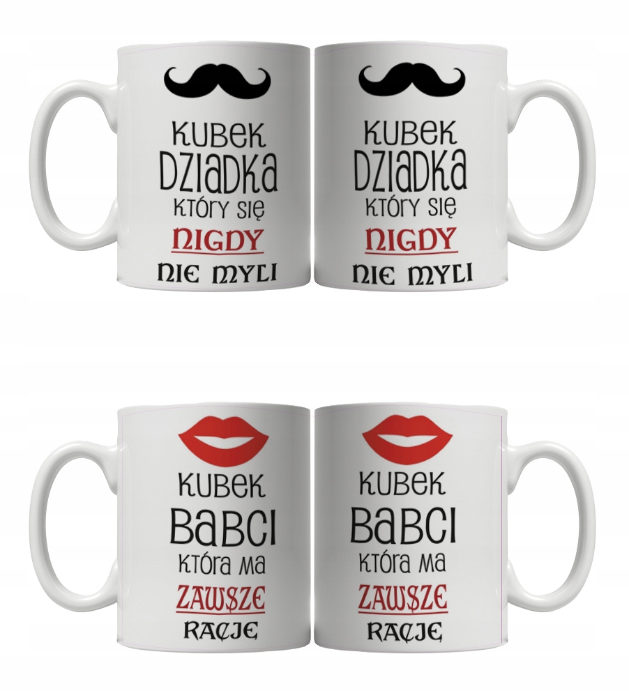KUBKI DZIEŃ BABCI I DZIADKA - 2 szt