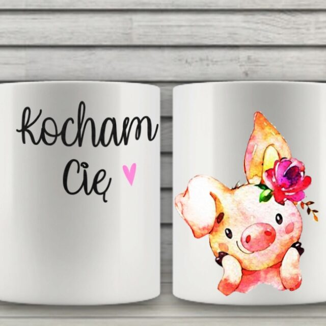 Kubek - Świnka - Kocham Cię