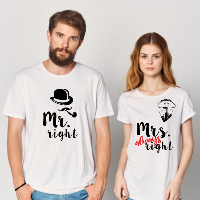 Zestaw koszulek dla Pary - Mr. Right & Mrs. Always Right