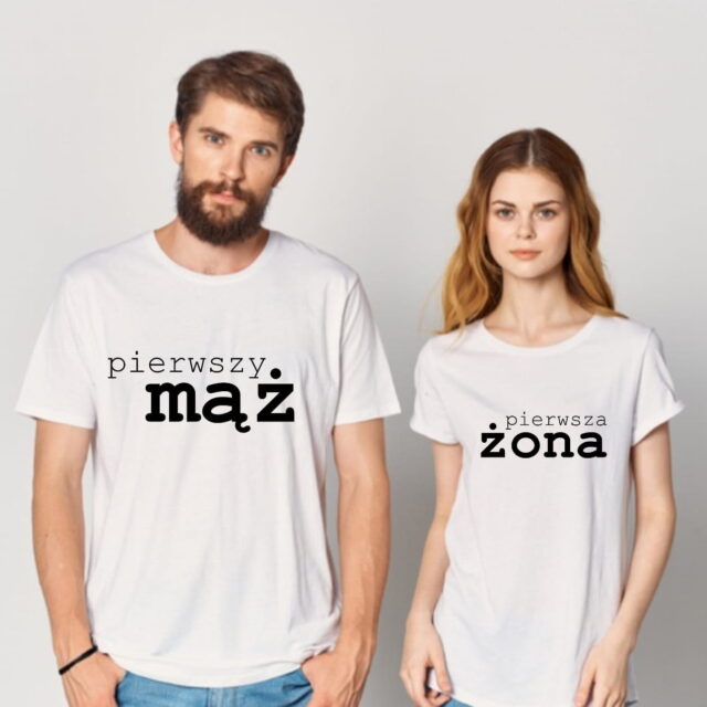 Zestaw koszulek dla Par - pierwsza Żona & pierwszy Mąż