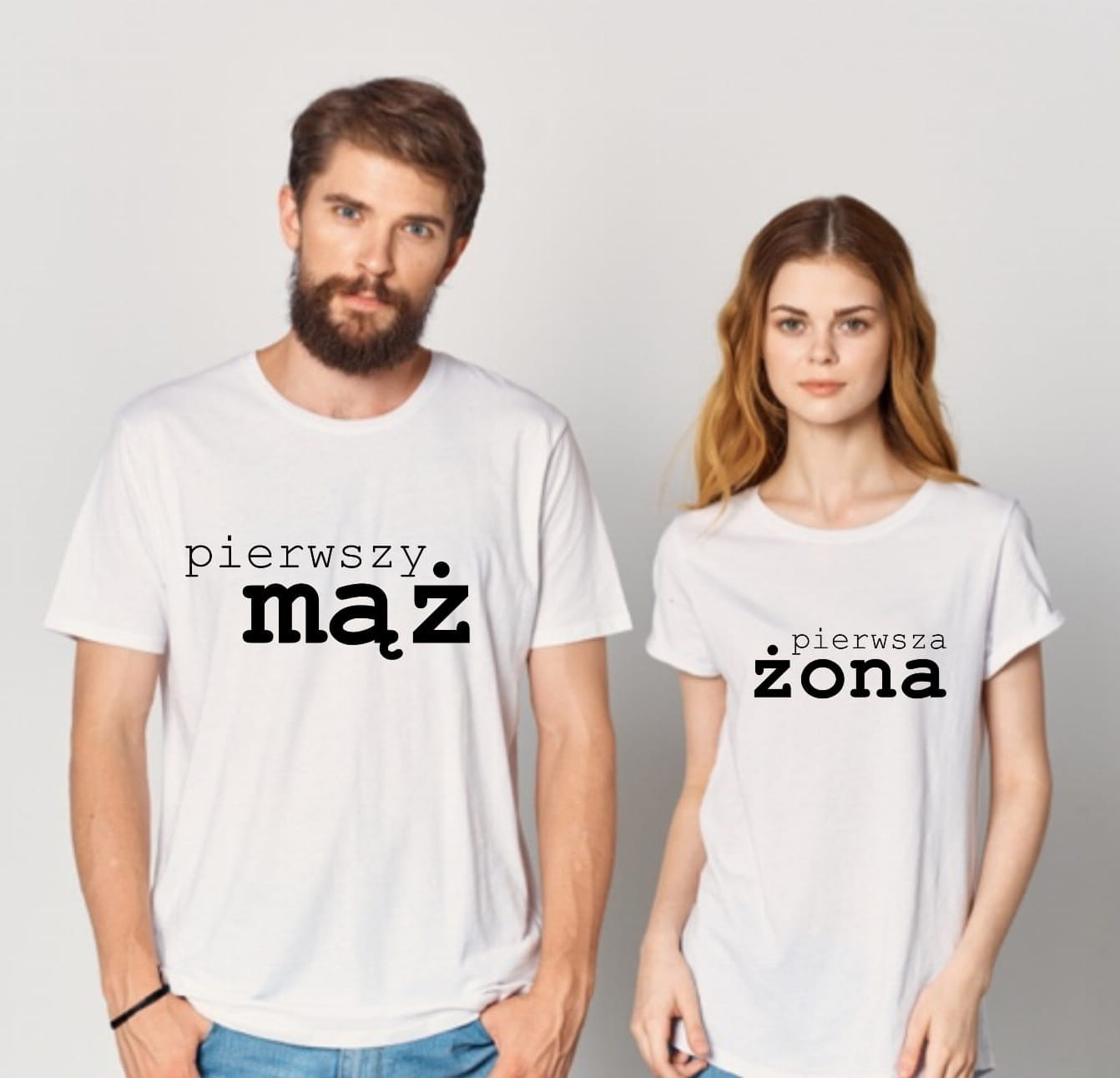 Zestaw koszulek dla Par - pierwsza Żona & pierwszy Mąż - obrazek 2