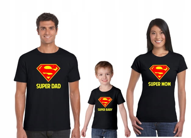 Koszulki Rodzinne ~ Super Family 3szt