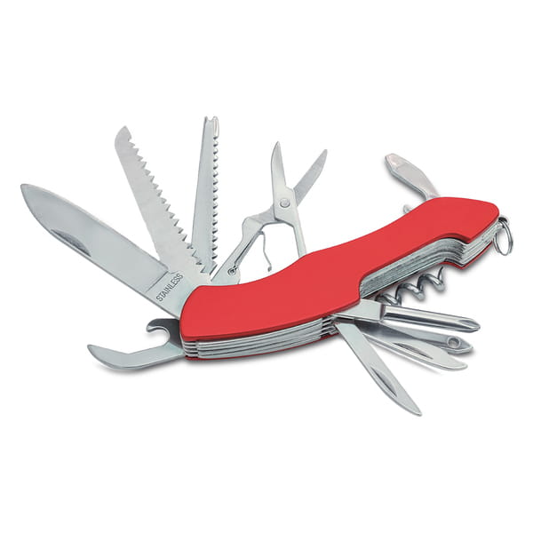 Zestaw: Multitool + Latarka - czerwony - obrazek 2