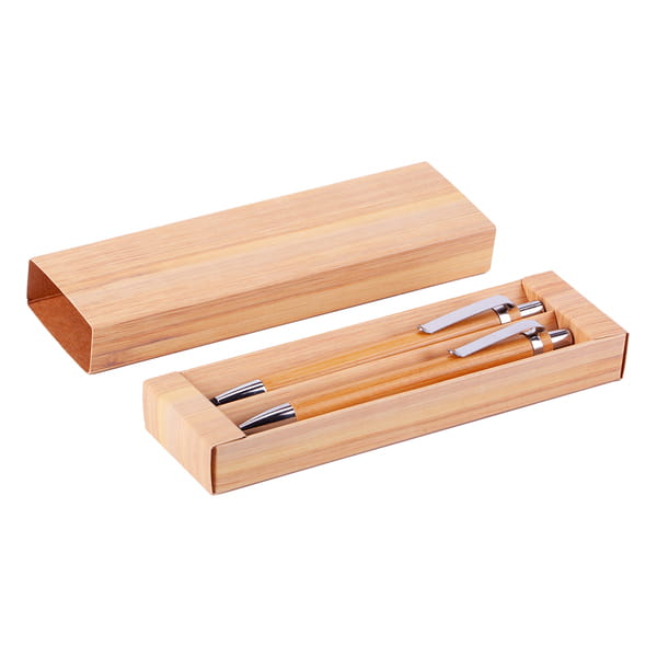 Zestaw piśmienniczy eko w etui + grawer - obrazek 2