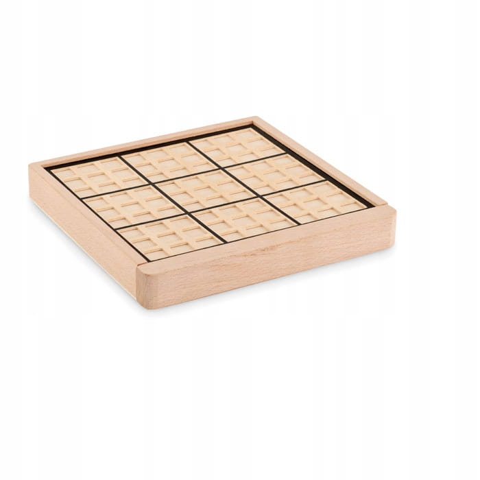 Drewniana gra sudoku 9x9 z szufladką – 99 ponumerowanych płytek edukacyjnych - obrazek 3