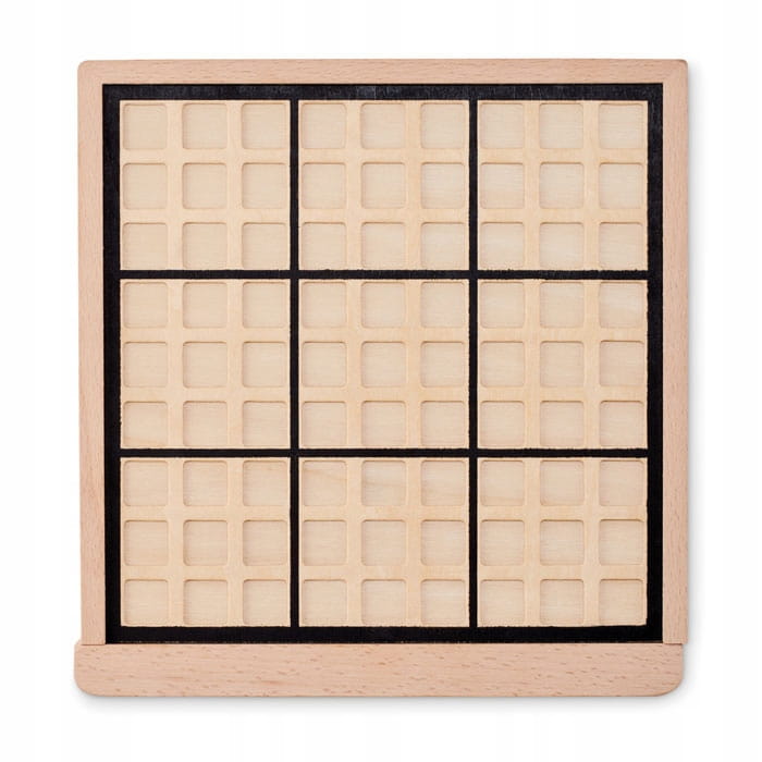 Drewniana gra sudoku 9x9 z szufladką – 99 ponumerowanych płytek edukacyjnych - obrazek 4