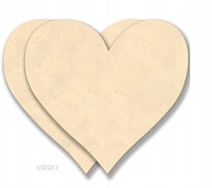 Ozdoba - Dekor - Serce serduszko drewniane - 3x3 cm - 47 szt. - obrazek 2