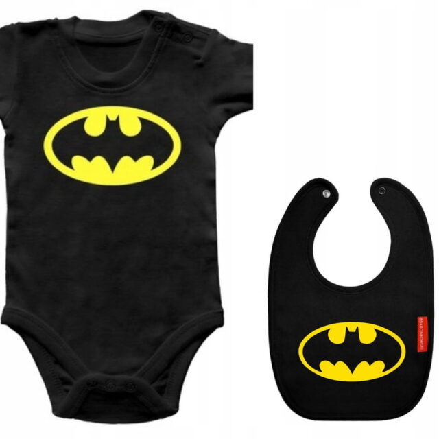 Komplet - Body i Śliniak - Batman - 86 cm