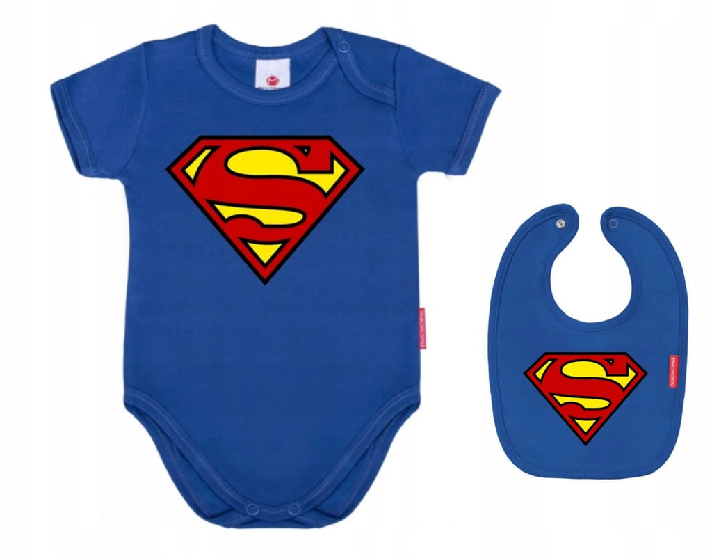Komplet - Body i Śliniak - Superman - 74 cm