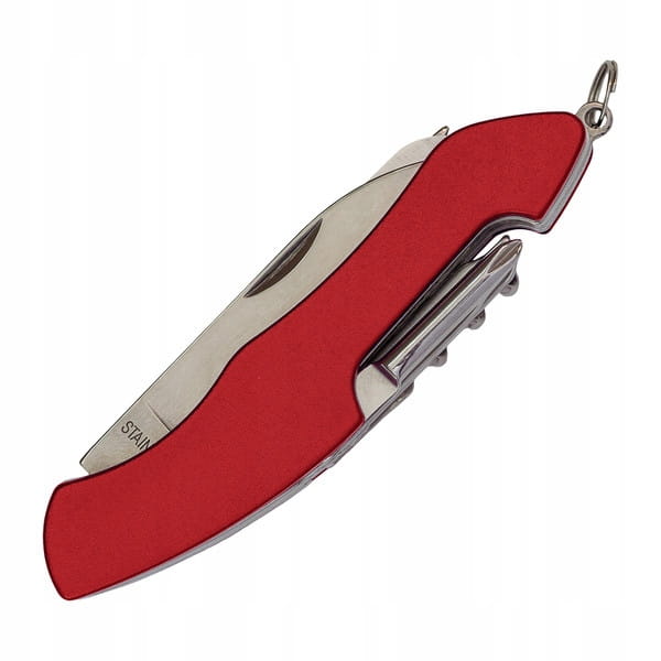 Zestaw narzędzi w pudełku Multitool + latarka - czerwony - obrazek 8