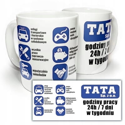 Kubek - dla Taty - Tata Firma Roku + kartonik