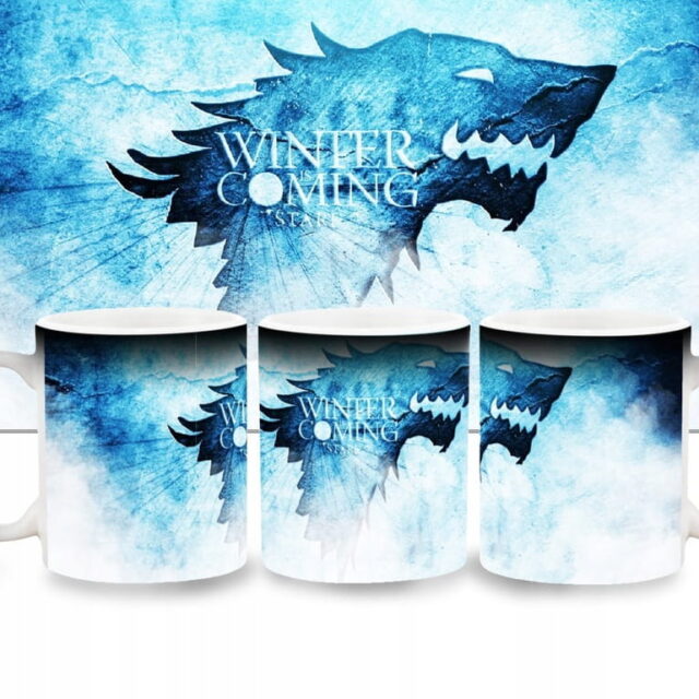 Kubek magiczny - Gra o Tron - Game of Thrones - Winter is Coming + Kartonik