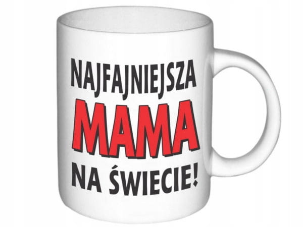 Kubek - Dla Mamy - Najfajniejsza Mama na świecie + kartonik
