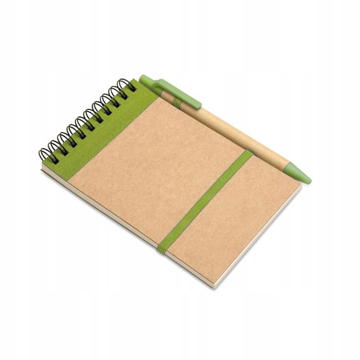 Notes A6 z papieru z recyklingu - zielony + grawer - obrazek 3