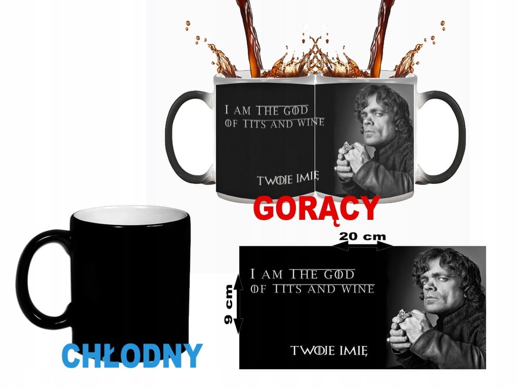 Kubek magiczny - Gra o Tron - Game of Thrones + Kartonik