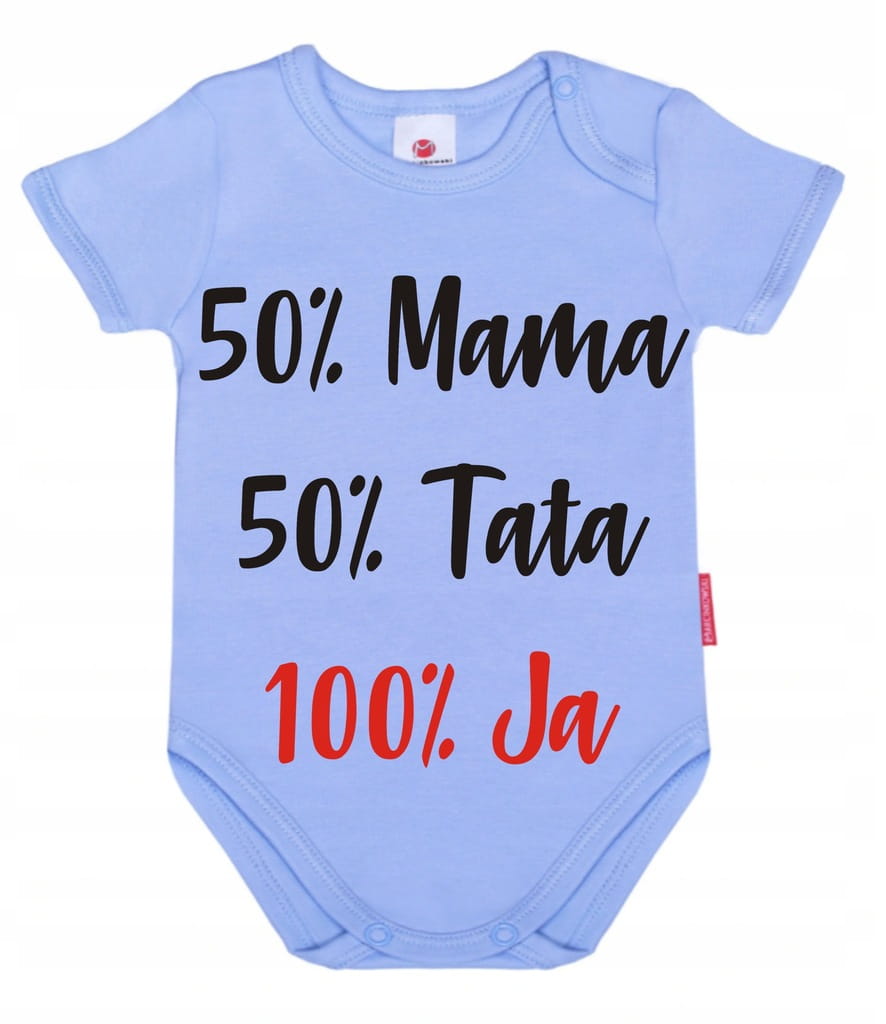 Body niemowlęce 50% mamy 50% taty KOLORY 74cm - obrazek 2