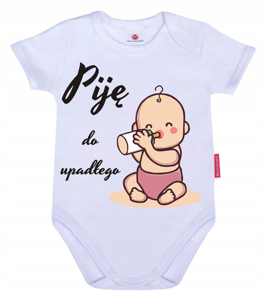 Body niemowlęce 62 cm PIję do upadłego KOLORY - obrazek 3