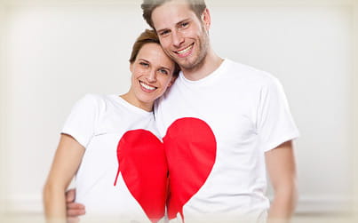 Zestaw koszulek dla Par - Serce, Heart