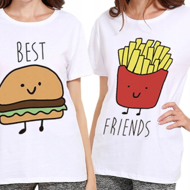 Koszulki zestaw Przyjaciółek BEST FRENDS kolory