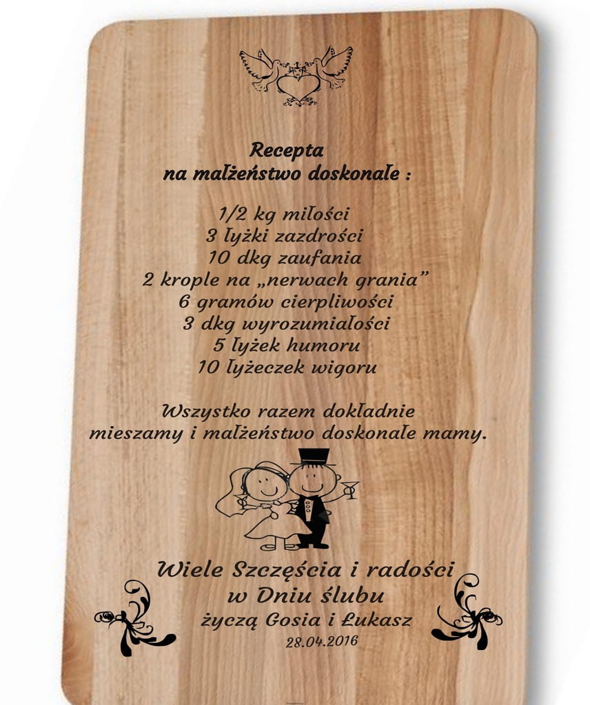 Deska - Recepta na Małżeństwo doskonałe