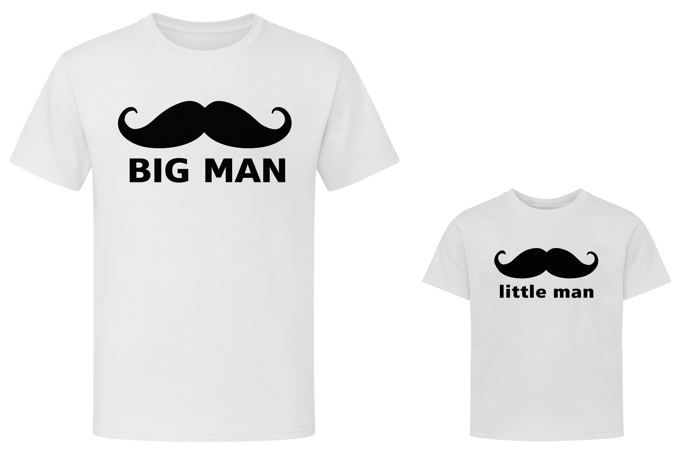 Zestaw koszulek dla Taty i Dziecka - Big Man & Little Man