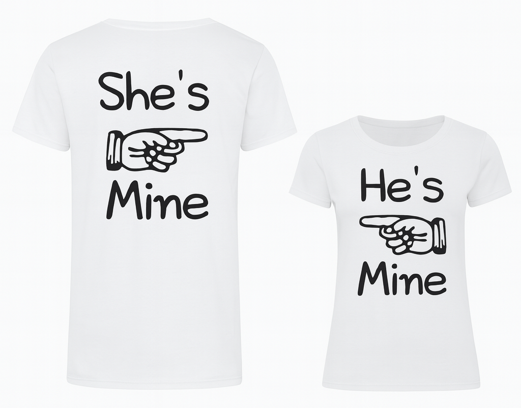 Zestaw koszulek dla Par - She's Mine & He's Mine