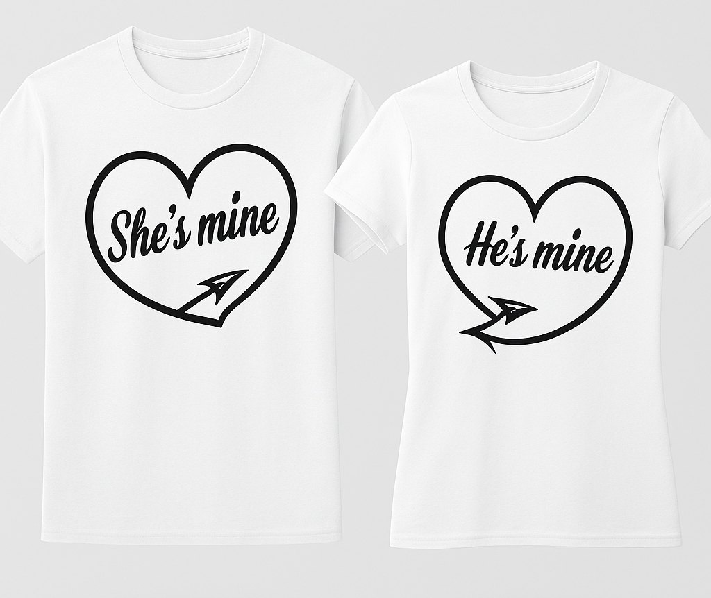 Zestaw koszulek dla Par - She's Mine & He's Mine