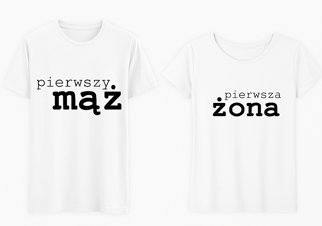 Zestaw koszulek dla Par - pierwsza Żona & pierwszy Mąż