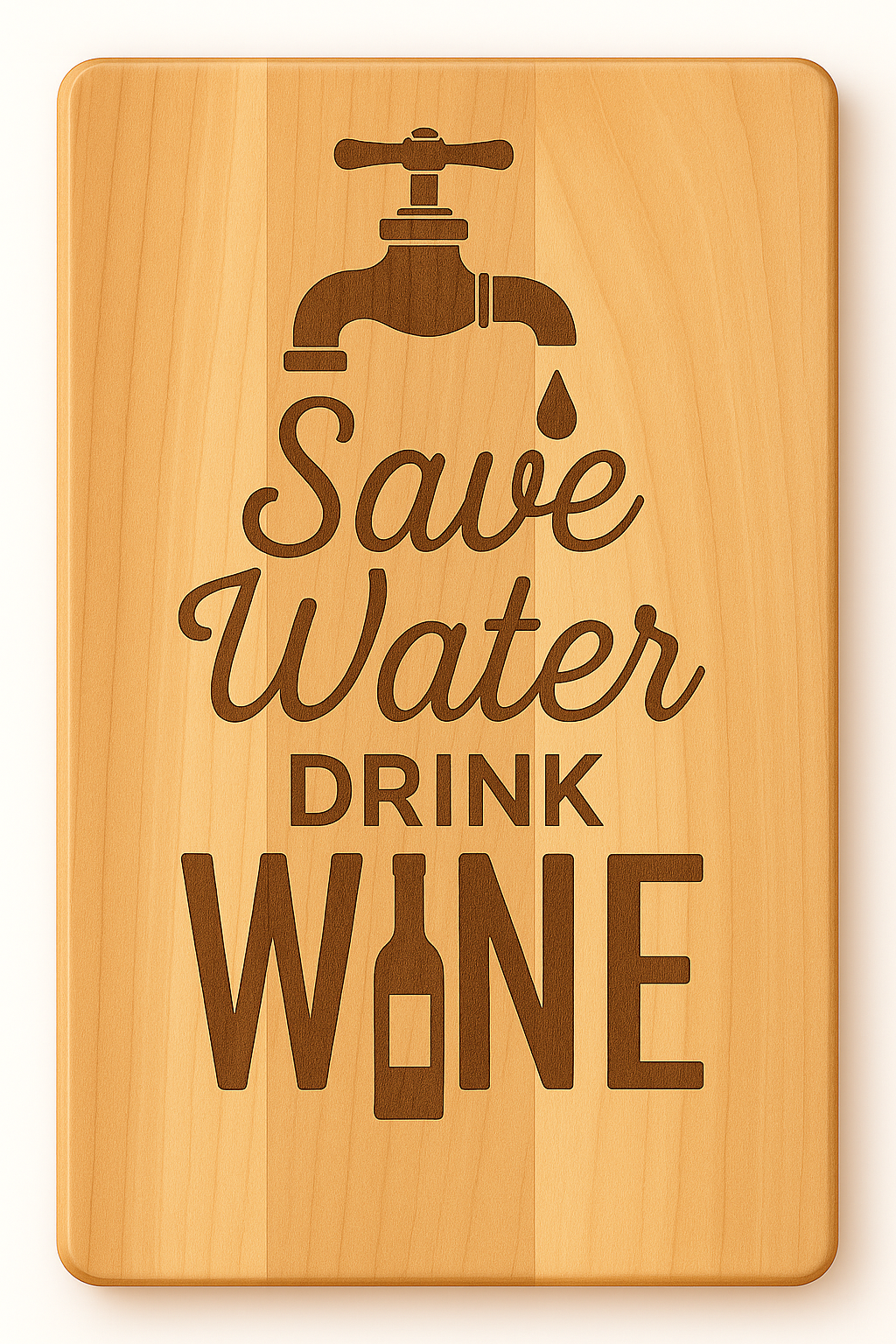 Deska - Save water, drink wine