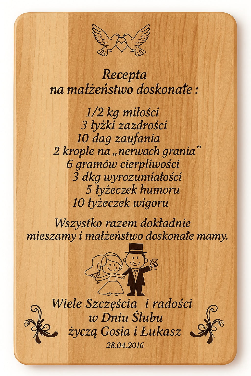 Deska - Recepta na Małżeństwo doskonałe