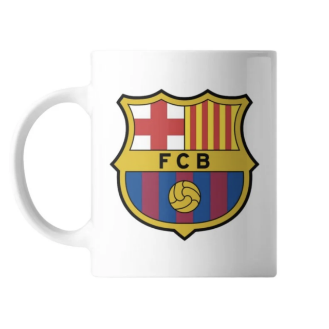 Kubek ceramiczny FC Barcelona granatowo-czerwony gadżet kibica Blaugrana