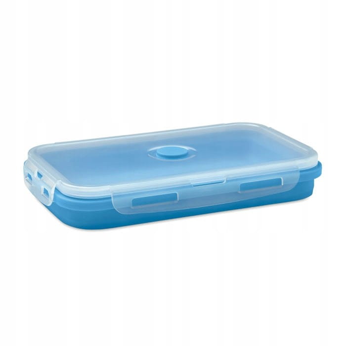 Składany silikonowy pojemnik Lunch box Solo 1000 ml niebieski - obrazek 2