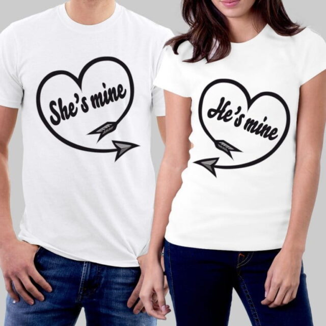 Zestaw koszulek dla Par - She's Mine & He's Mine