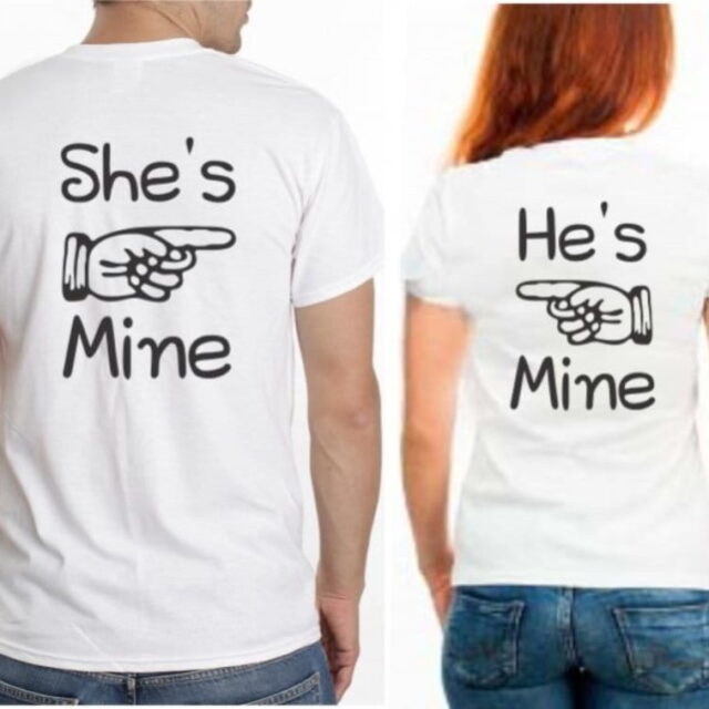 Zestaw koszulek dla Par - She's Mine & He's Mine